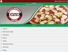 Tablet Screenshot of divapizza.dk